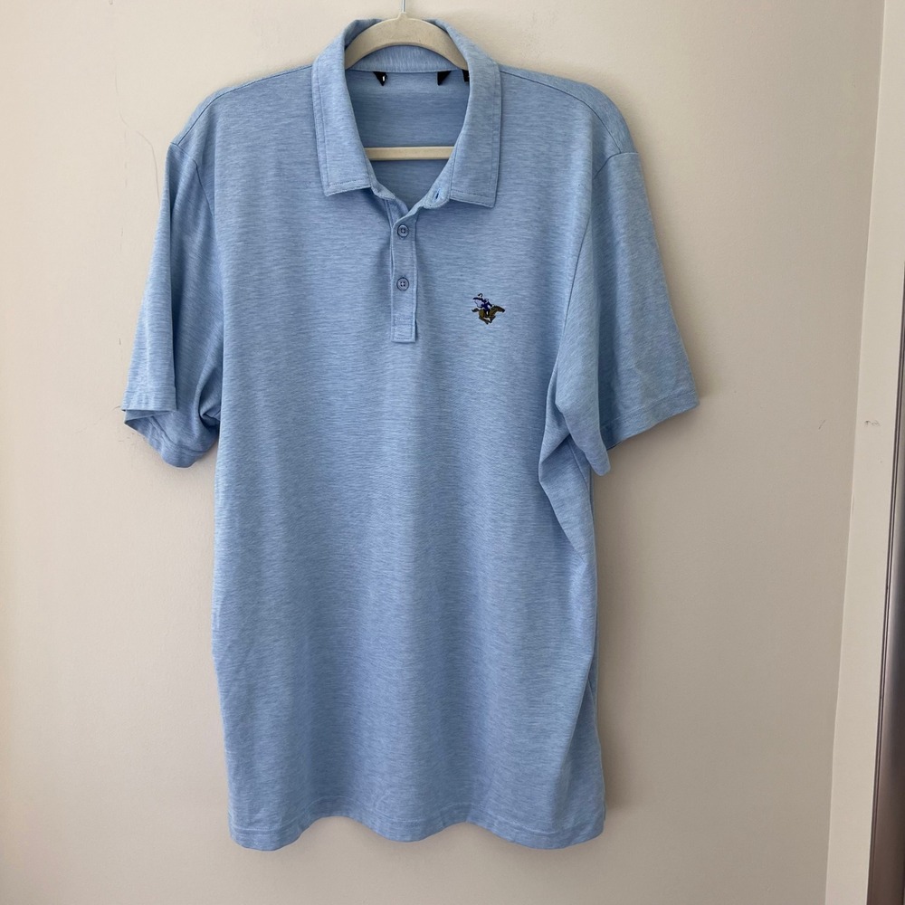 Travis‎ Mathew Polo Shirt Pima Cotton Blend Golf Casual Blue XL